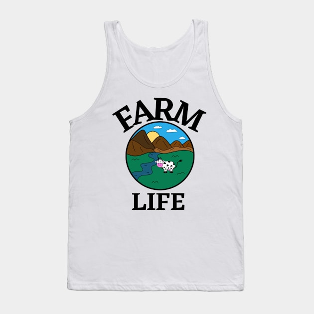FARM Life Cow Lover - Funny Cow Quotes Tank Top by SartorisArt1